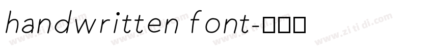 handwritten font字体转换